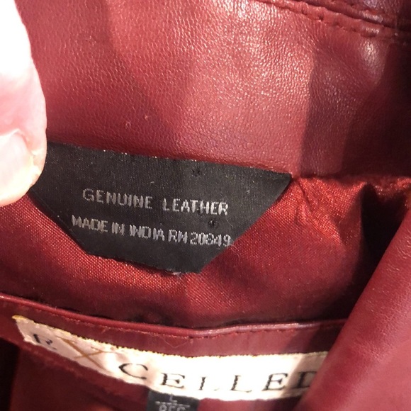Vintage Excelled red/rust leather jacket with side pockets.  Size L - Picture 11 of 12